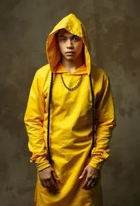 Yellow Rapper Costume face swap