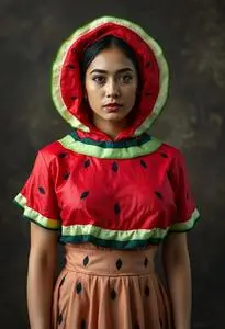 Watermelon Slice Costume Adult face swap