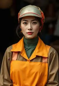 Woman Hardworking Lady Costume face swap