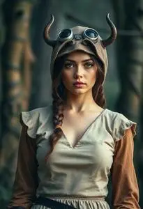 Woman Huntress Costume face swap
