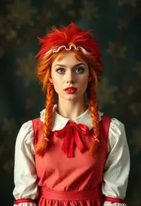 Raggedy Ann Andy Costume Adult face swap