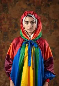 Rainbow Wagon Costume Cover face swap