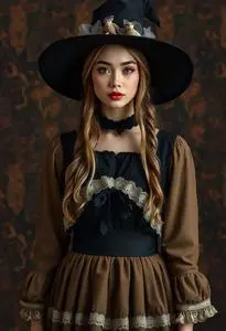 Sarah Witch Costume face swap
