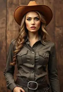 Showdown Sheriff Diva Woman Costume face swap