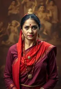 Swati Woman Traditional Attire Costume face swap