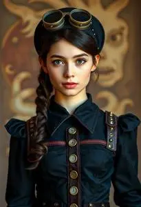Teen Girl Steampunk Costume face swap