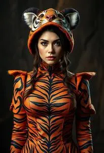 Tigress Temptation Woman Costume face swap