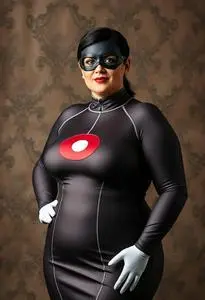 Plus Size Elastigirl Costume face swap