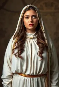 Plus Size Virgin Mary Costume face swap