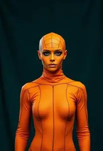 Orange Skin Suit Costume face swap