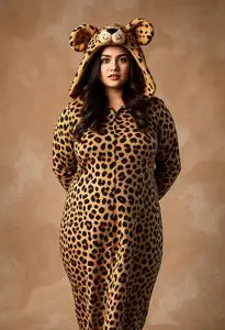Posh Peanut Adult Plus Size Lana Leopard Costume face swap