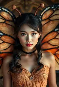 Moth Wings Costume face swap