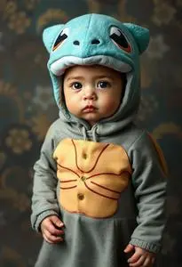 Newborn Squirtle Costume face swap