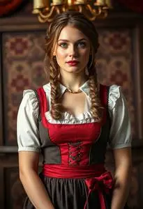 Oktoberfest Fraulein Costume face swap
