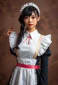 Misaki Maid Outfit Costume face swap