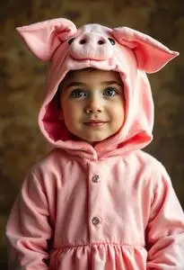 Little Piggy Costume Kid face swap