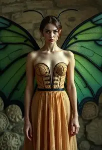 Luna Moth Wings Costume face swap