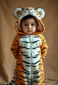 Infant Tiger Costume face swap