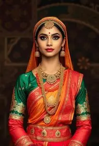 Gujarati Dance Costume face swap