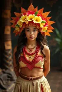 Hula Auana Costume face swap