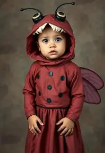 Hungry Fly Trap Costume Toddler face swap