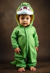 Adorable Alligator Infant Costume face swap