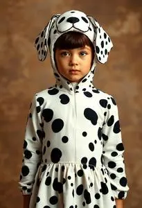 Adorable Dalmatian Girl Costume face swap