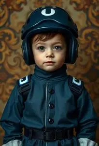 Adorable Toddler League Their Own Kit Costume face swap