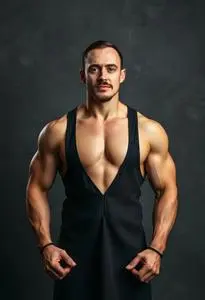 Adult Body Builder Costume face swap