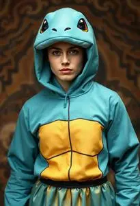 Adult Squirtle Costume face swap