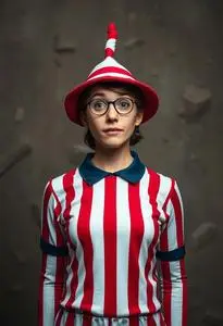 Adult Wheres Waldo Costume face swap