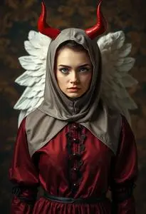 Angel Devil Costume Adult face swap