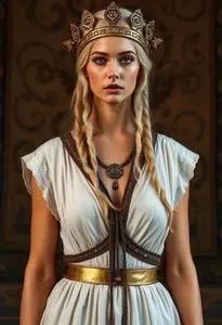 Athenian Goddess Costume face swap