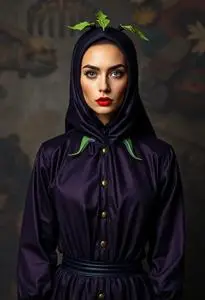 Aubergine Costume face swap