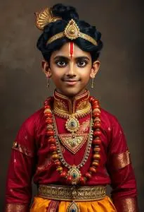Baby Sreekrishna Male Jayanthi Radha Costume face swap