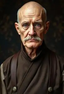 Bald Old Man Costume face swap