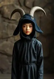 Black Goat Costume face swap