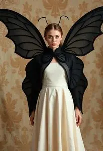 Black Moth Wings Costume face swap