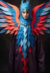 Blue Phoenix Costume face swap
