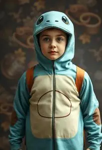 Boy Squirtle Costume face swap