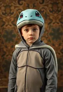 Boy Squirtle Costume Fancy Dress face swap
