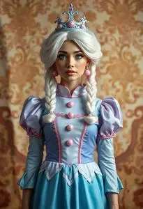 Candyland Princess Frostine Costume face swap
