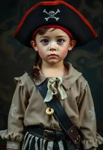 Capn Shorty Toddler Pirate Costume face swap