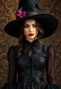 Carmen Sandiego Witch Costume face swap