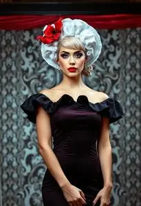 Casino Theme Outfit Woman Costume face swap