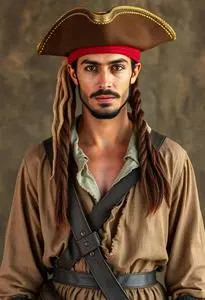 Castaway Pirate Costume face swap