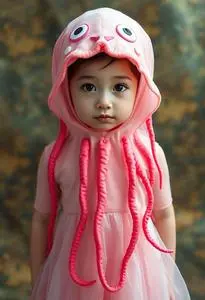 Child Jellyfish Costume face swap
