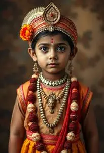 Child Shree Krishna Costume face swap