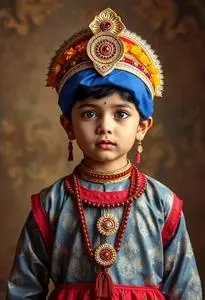 Child Shrikrishna Costume face swap