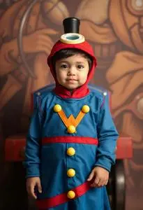 Child Thomas Train Ride Costume face swap